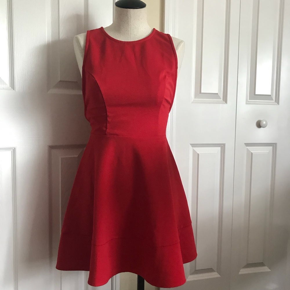 Red party dress